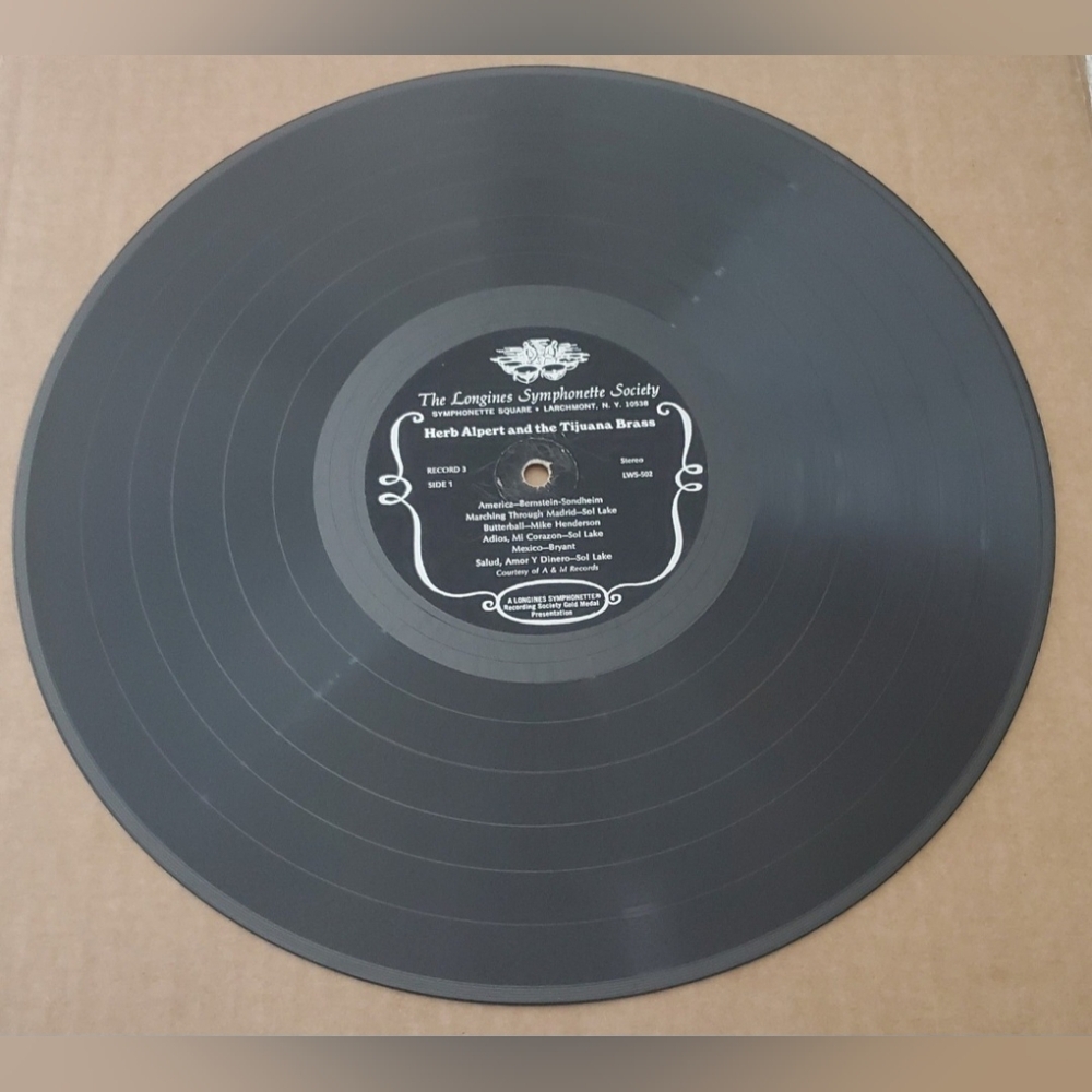 Herb Albert And The Tijuana Brass The Longines Symphonette Society Vinyl Record